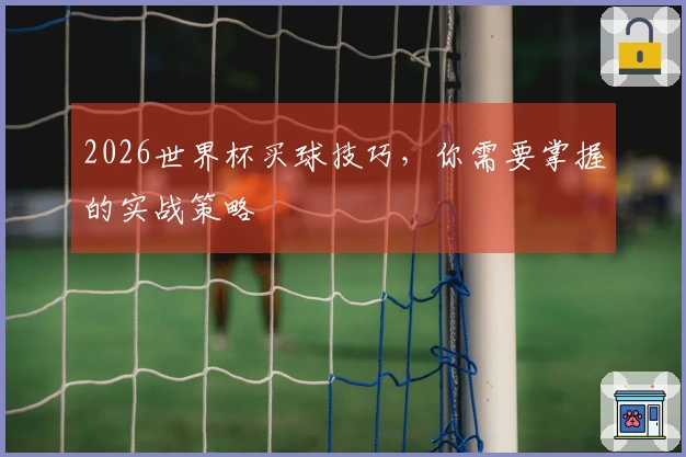 2026世界杯买球技巧，你需要掌握的实战策略
